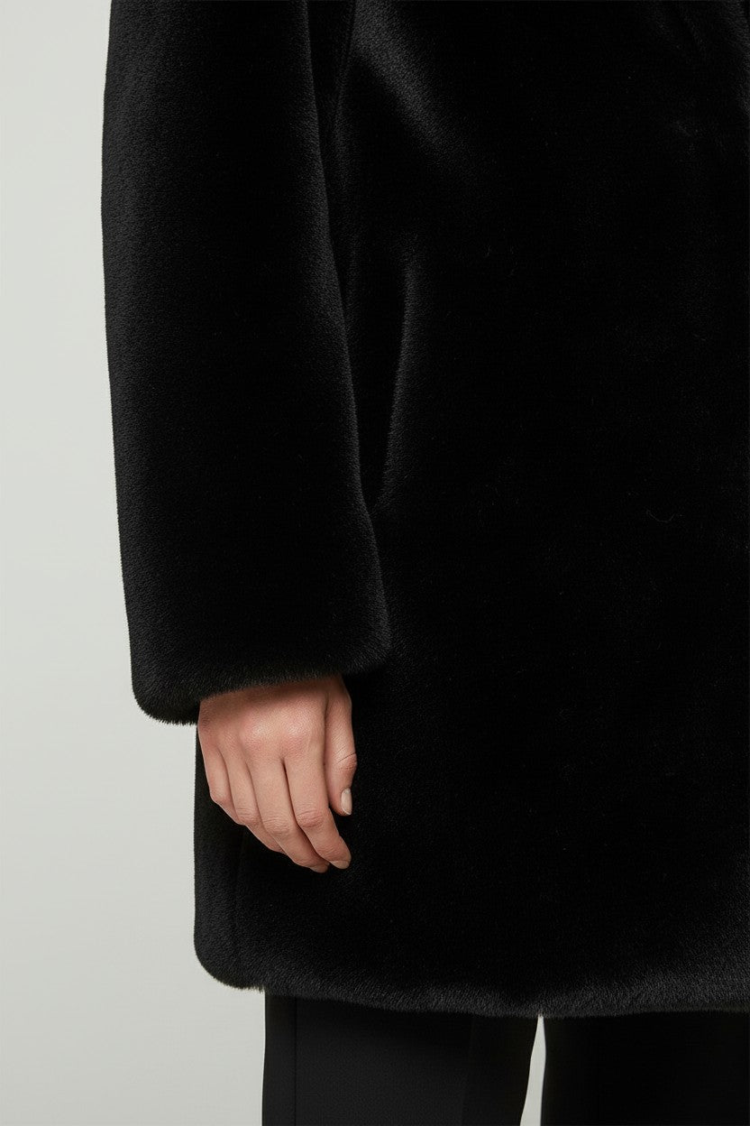 DKNY Damen Mantel Schwarz Größe XL