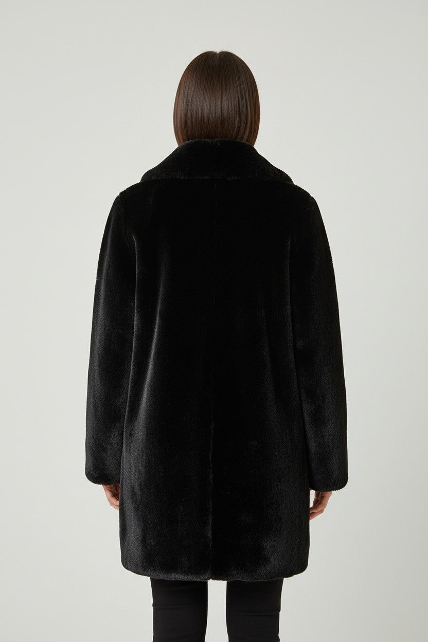 DKNY Damen Mantel Schwarz Größe XL