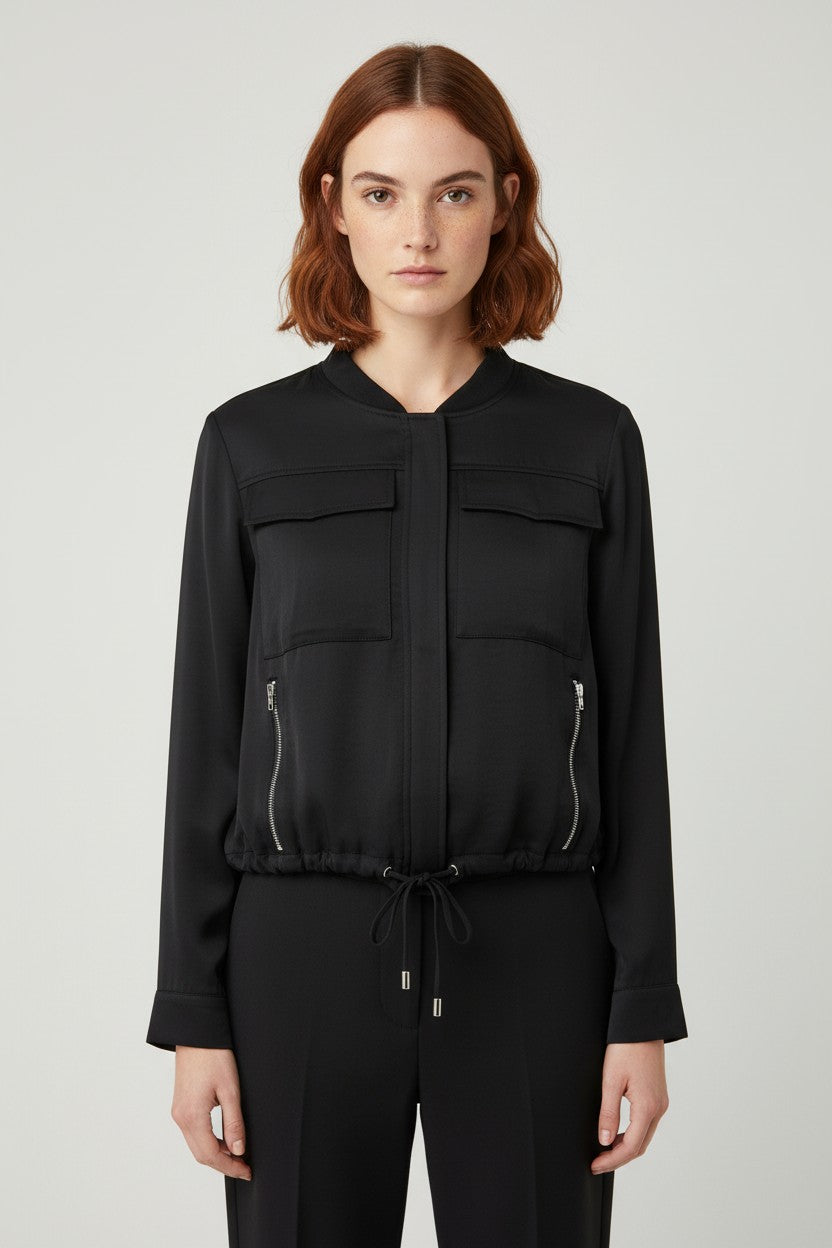 ESPRIT Damen Bomberjacke Schwarz Größe XS