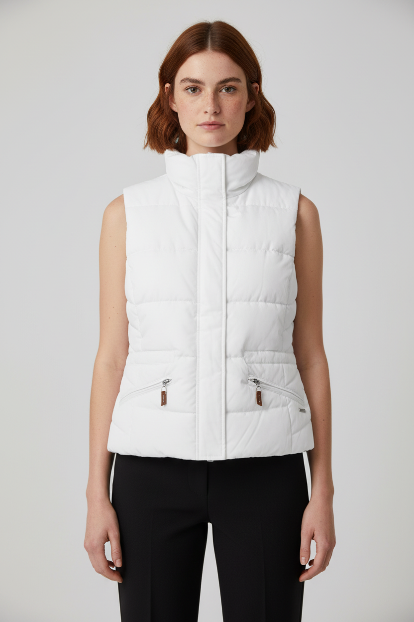 ESPRIT Damen Outdoor Weste Weiß Größe L