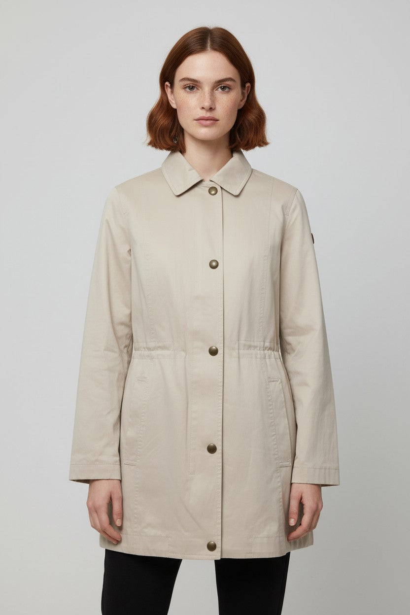 ESPRIT Damen Parka Beige Größe M