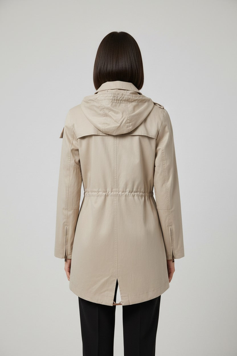 ESPRIT Damen Parka Beige Größe M
