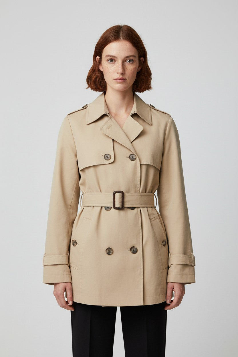 ESPRIT Damen Trenchcoat Beige Größe M