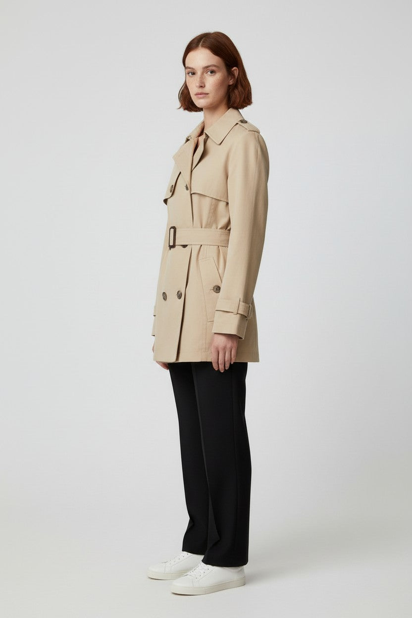 ESPRIT Damen Trenchcoat Beige Größe M