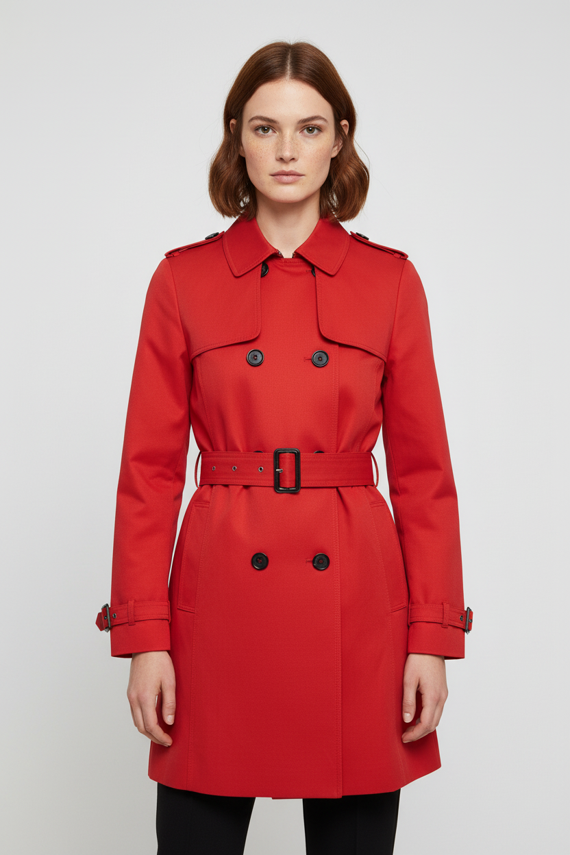 ESPRIT Damen Trenchcoat Rot Größe XL