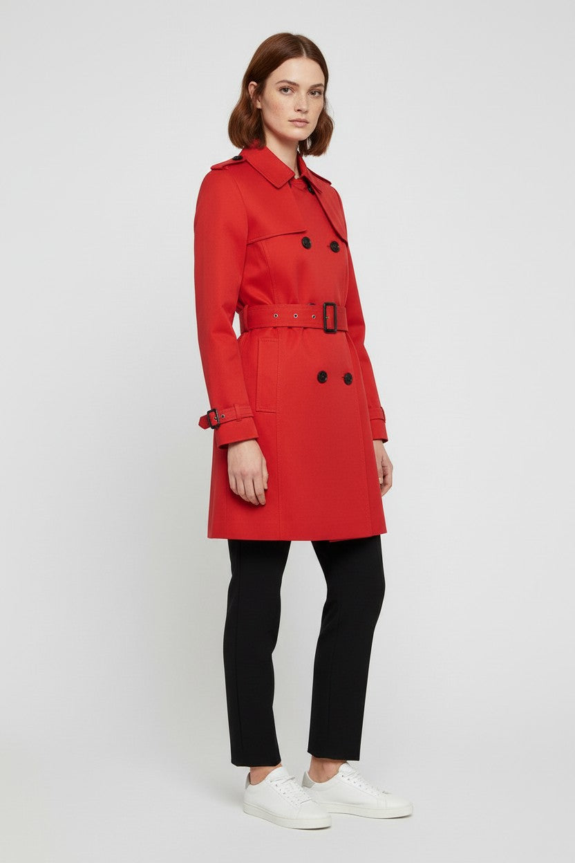 ESPRIT Damen Trenchcoat Rot Größe XL