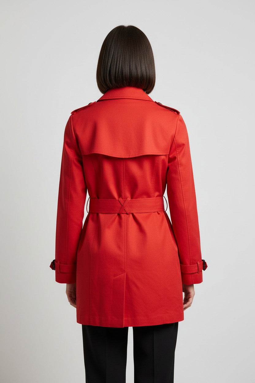 ESPRIT Damen Trenchcoat Rot Größe XL