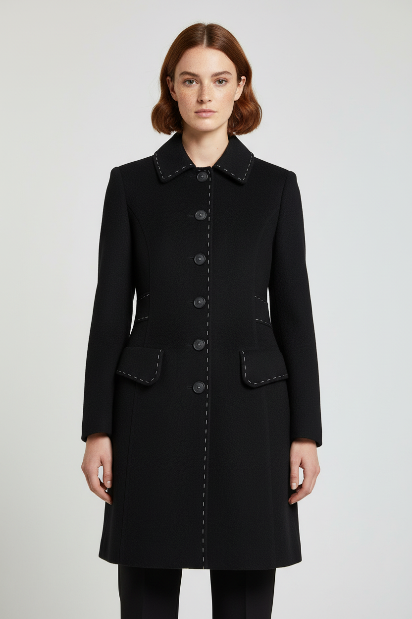 Miss Sixty Damen Mantel Schwarz Größe S