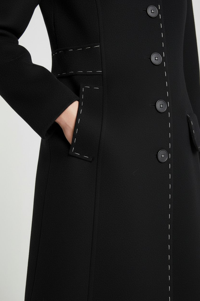 Miss Sixty Damen Mantel Schwarz Größe S