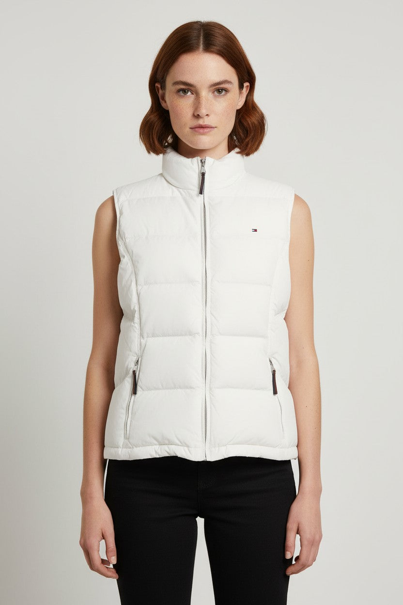 Tommy Hilfiger Damen Daunenweste Weiß Größe XL