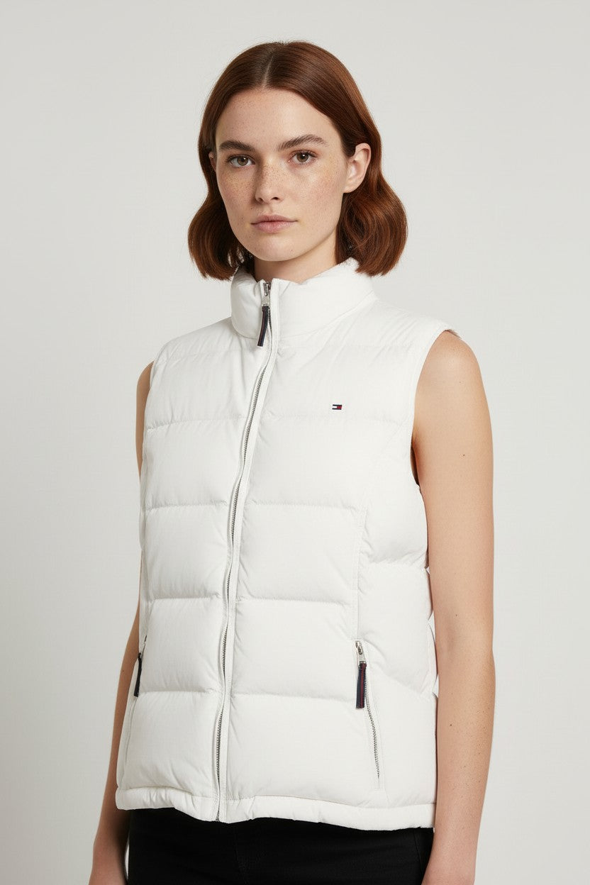 Tommy Hilfiger Damen Daunenweste Weiß Größe XL