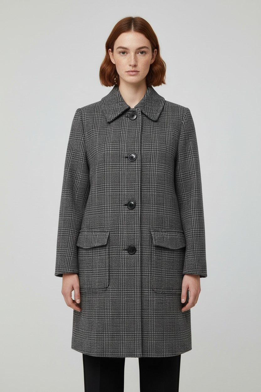 Tommy Hilfiger Damen Mantel Grau Schwarz Größe XL
