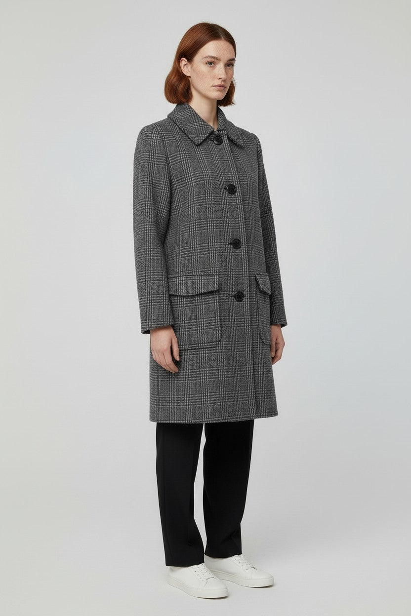 Tommy Hilfiger Damen Mantel Grau Schwarz Größe XL