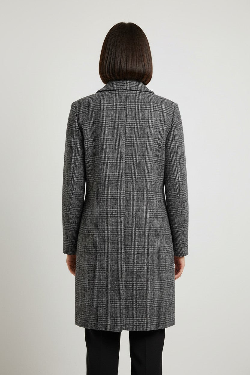Tommy Hilfiger Damen Mantel Grau Schwarz Größe XL