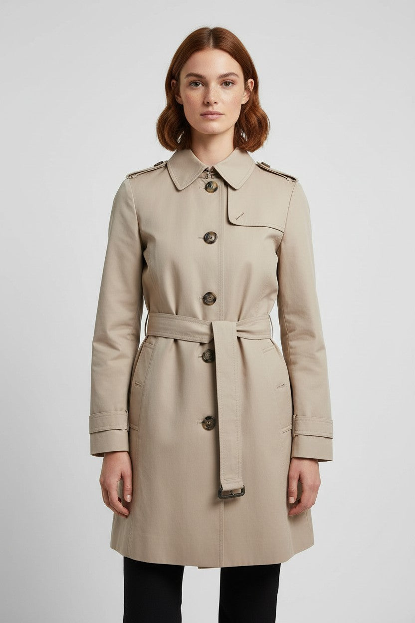 Tommy Hilfiger Damen Trenchcoat Beige Größe S