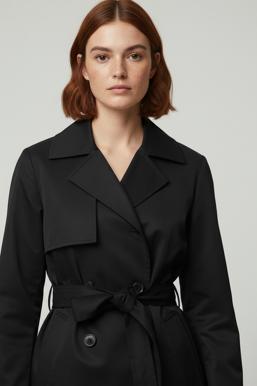 Tommy Hilfiger Damen Trenchcoat Schwarz Größe L