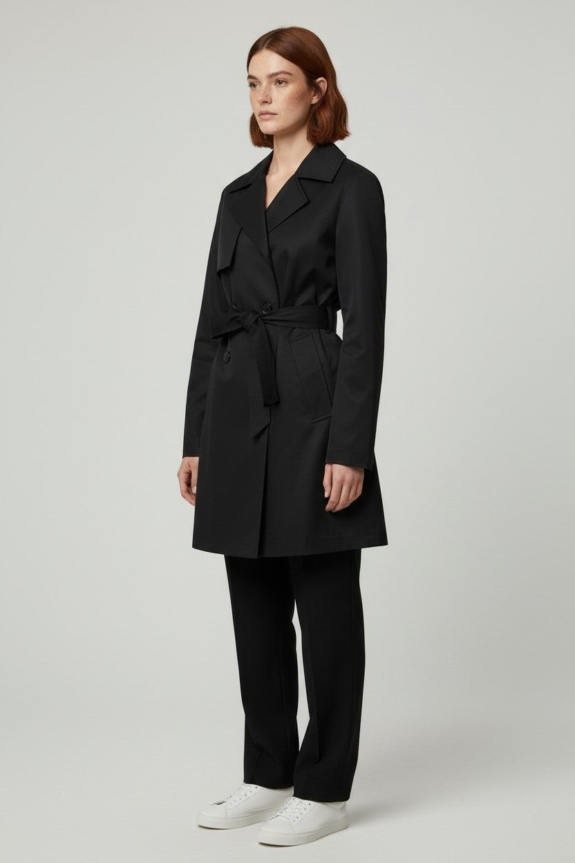 Tommy Hilfiger Damen Trenchcoat Schwarz Größe L