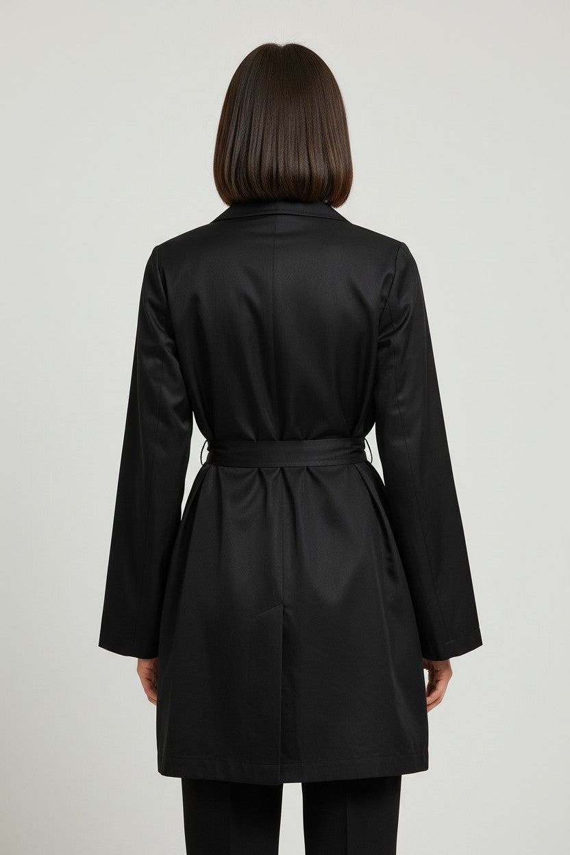 Tommy Hilfiger Damen Trenchcoat Schwarz Größe L