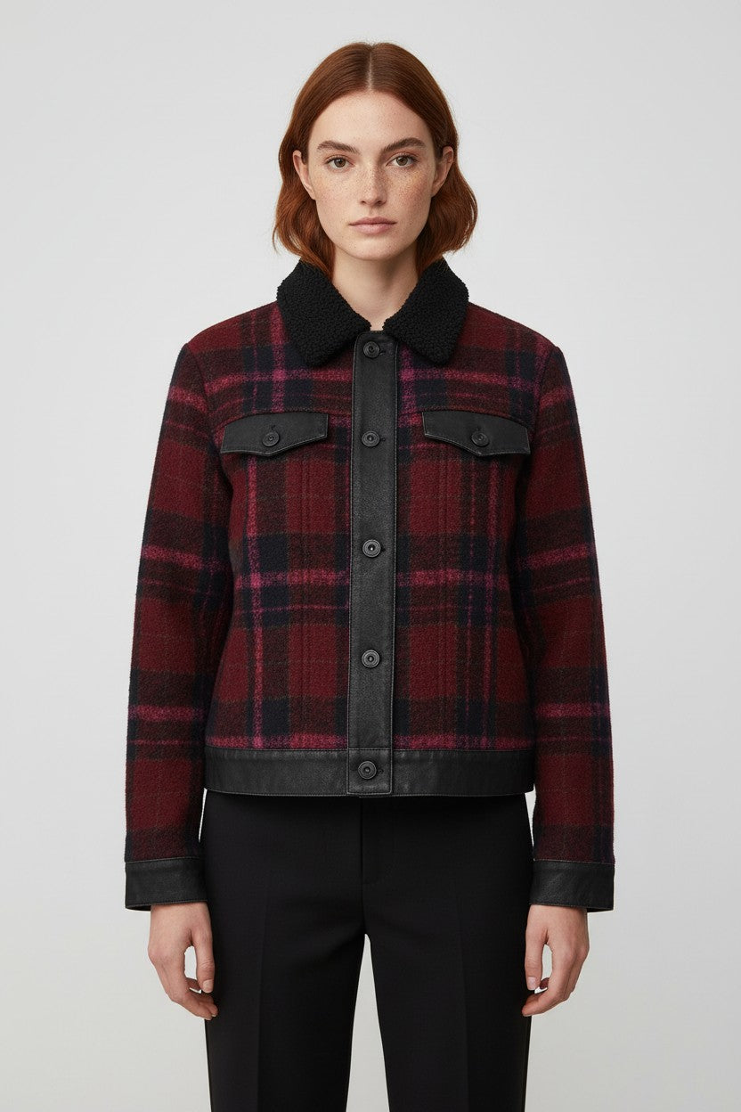 Desigual Damen Jacke Rot Schwarz Mehrfarbig Größe L
