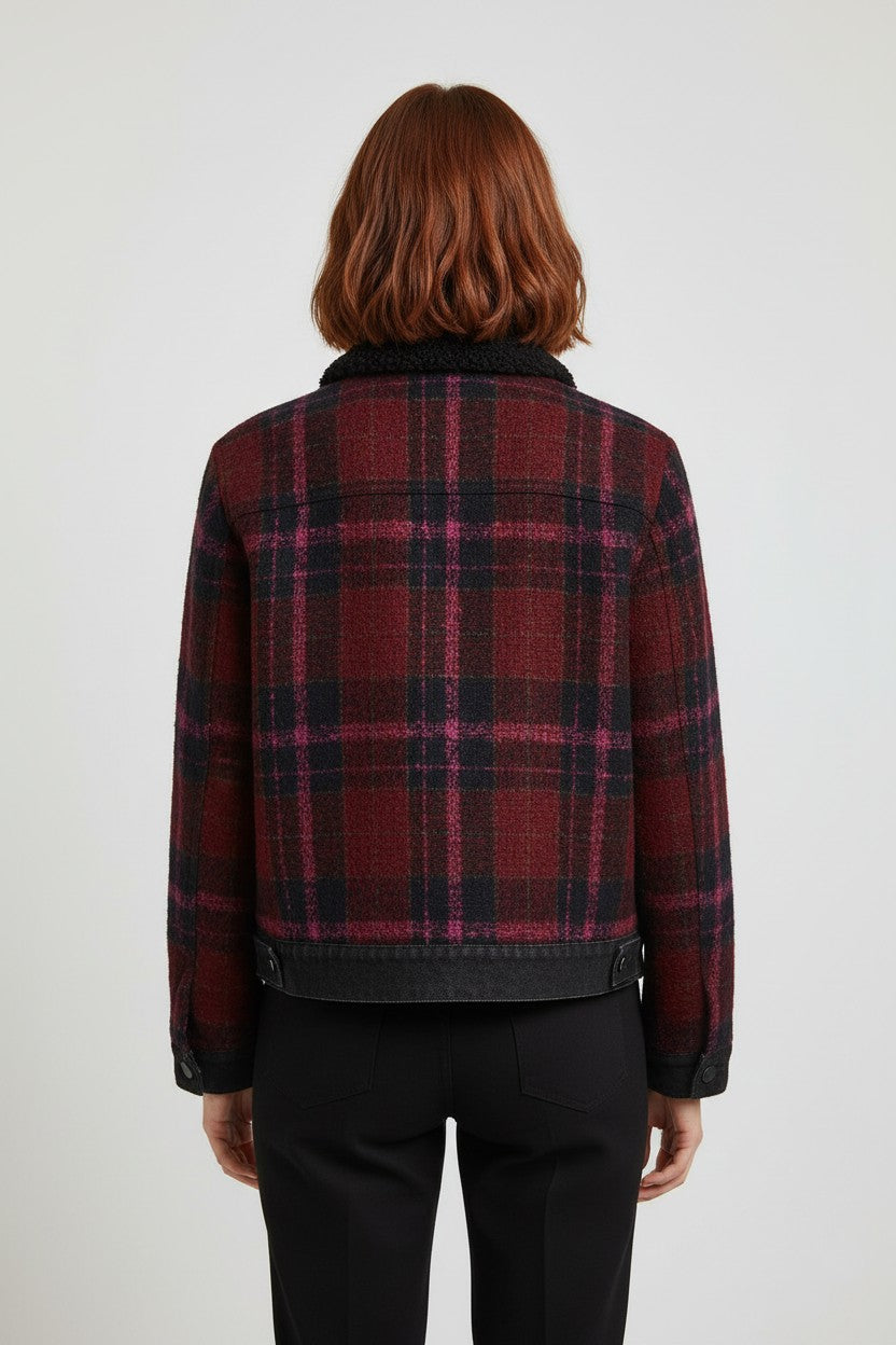 Desigual Damen Jacke Rot Schwarz Mehrfarbig Größe L