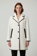 DKNY Damen Mantel Weiß Größe S