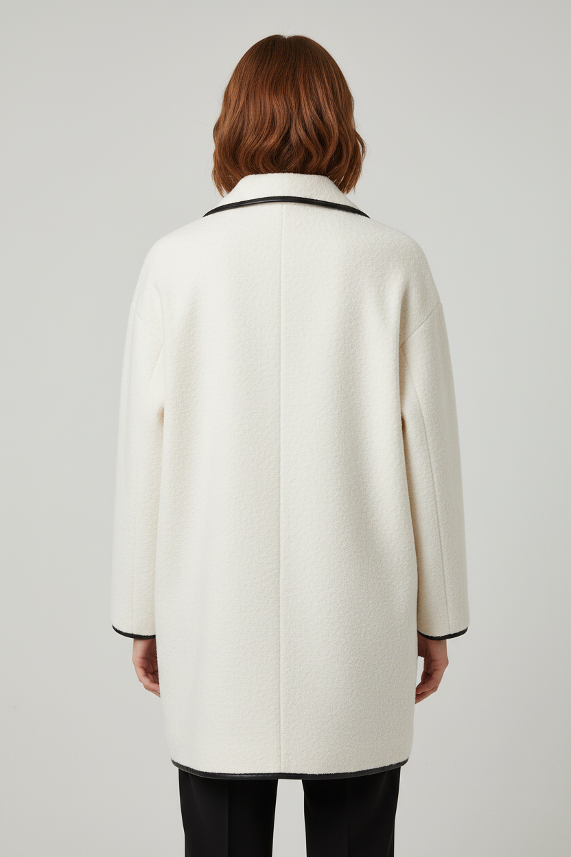 DKNY Damen Mantel Weiß Größe S