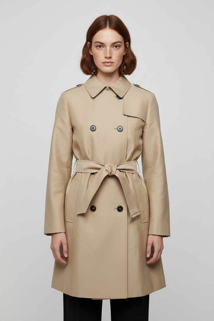 ESPRIT Damen Trenchcoat Beige Größe L