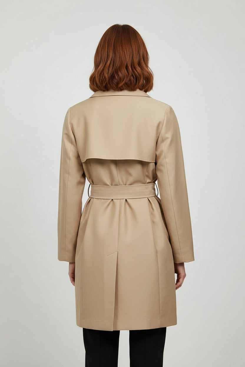 ESPRIT Damen Trenchcoat Beige Größe L