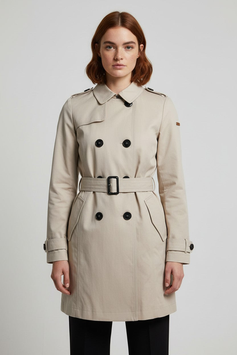 ESPRIT Damen Trenchcoat Beige Größe XS