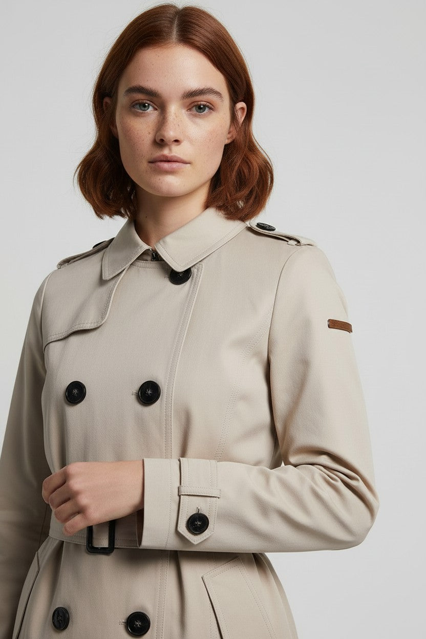 ESPRIT Damen Trenchcoat Beige Größe XS