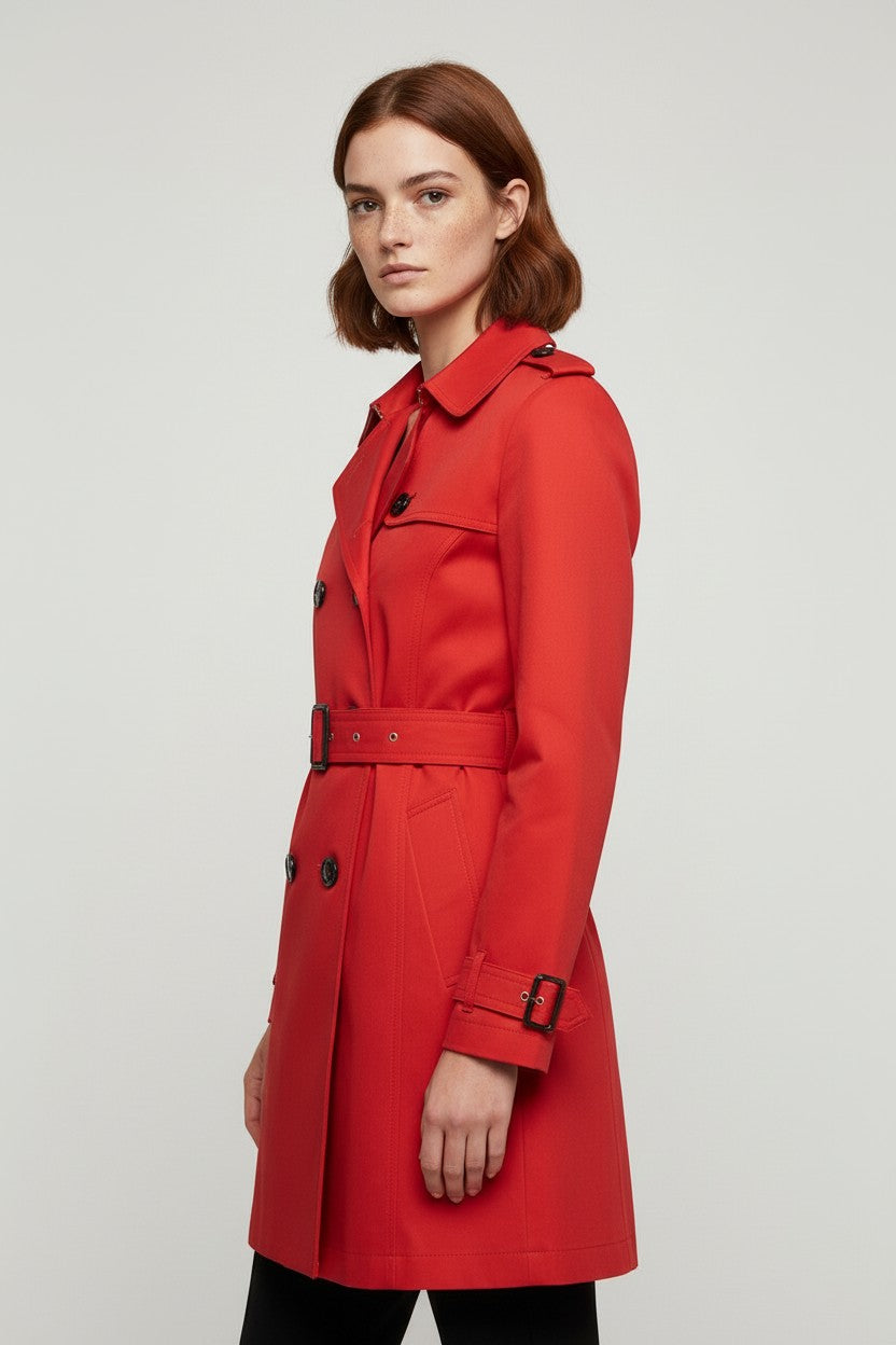 ESPRIT Damen Trenchcoat Rot Größe XS