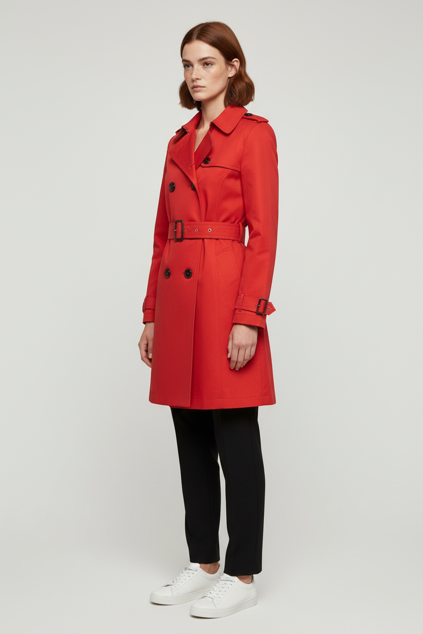 ESPRIT Damen Trenchcoat Rot Größe XS