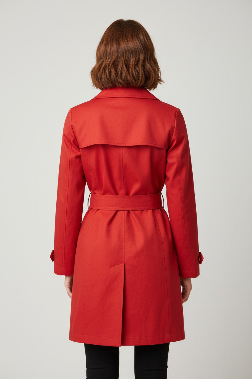 ESPRIT Damen Trenchcoat Rot Größe XS