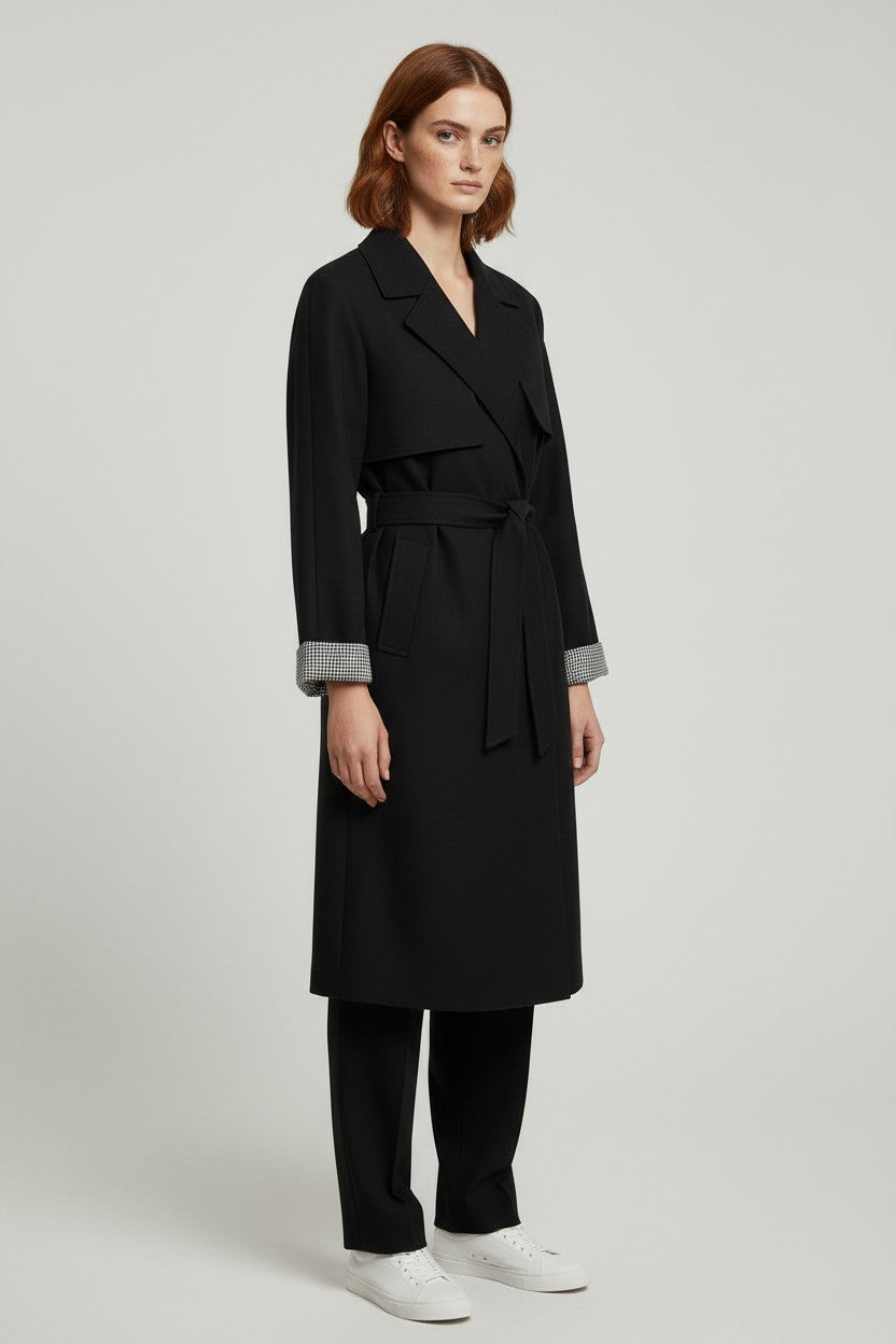 ESPRIT Damen Trenchcoat Schwarz Größe XL