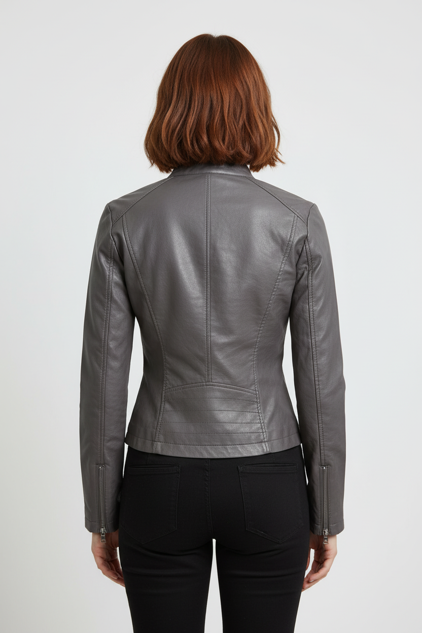 Guess Damen Bikerjacke Grau Größe XXS/XS