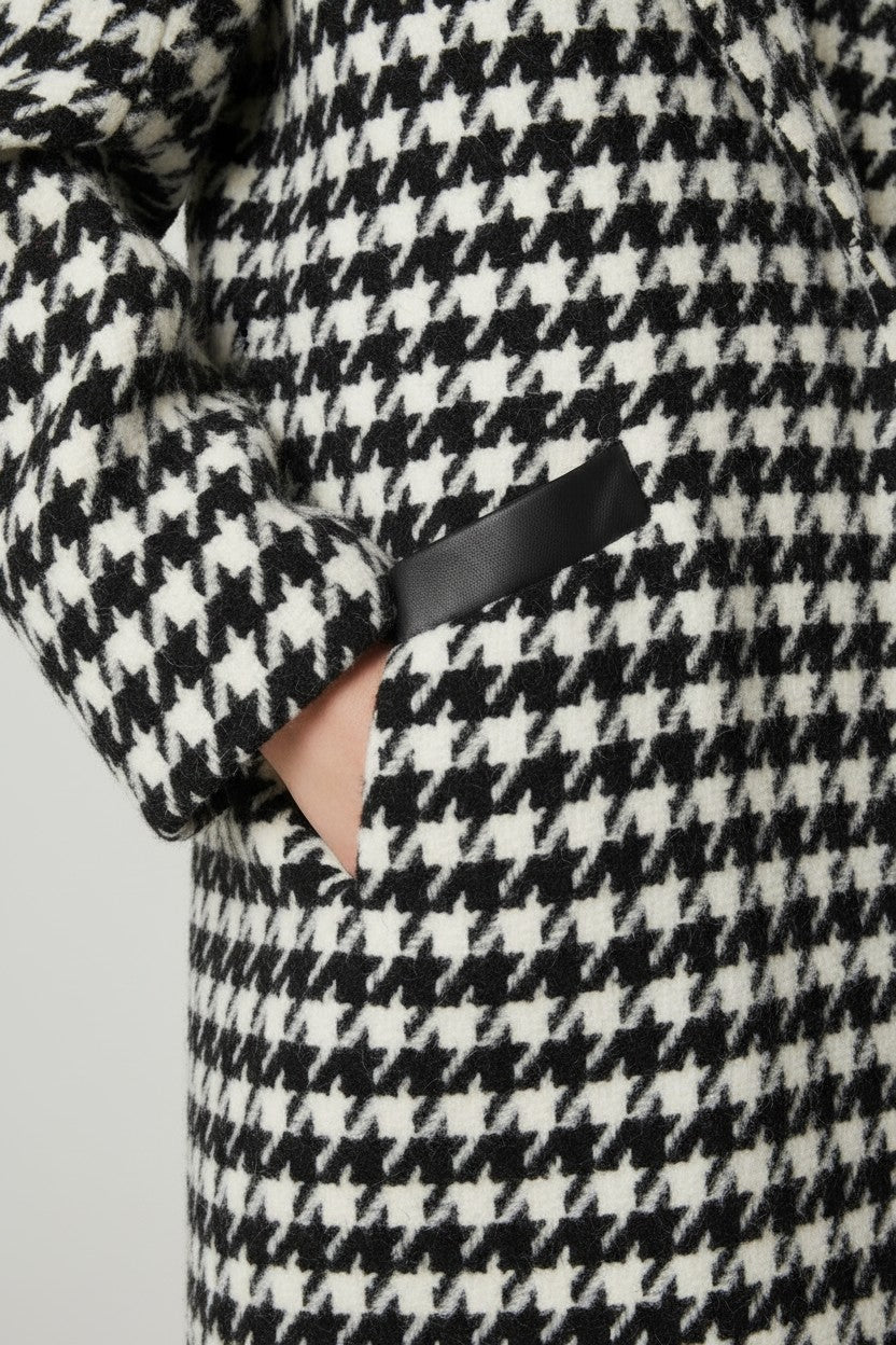 Guess Damen Mantel Schwarz Weiß Größe XS