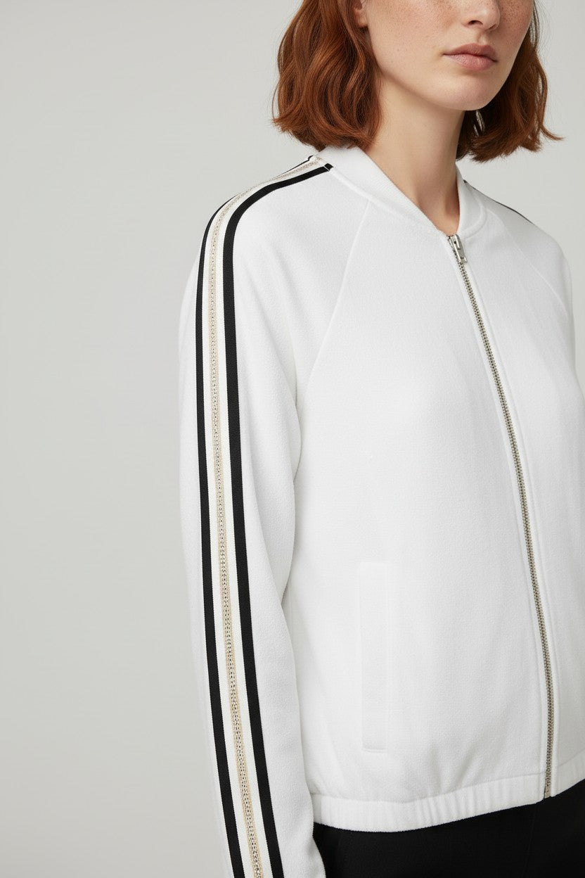 Juicy Couture Damen Jacke Weiß Schwarz Gold Größe L