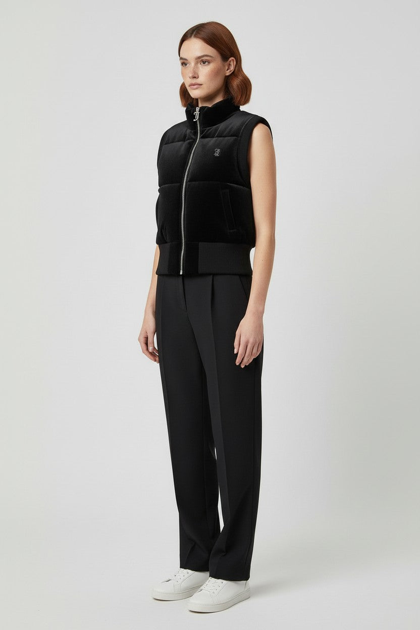 Juicy Couture Damen Outdoor Weste Schwarz Größe S