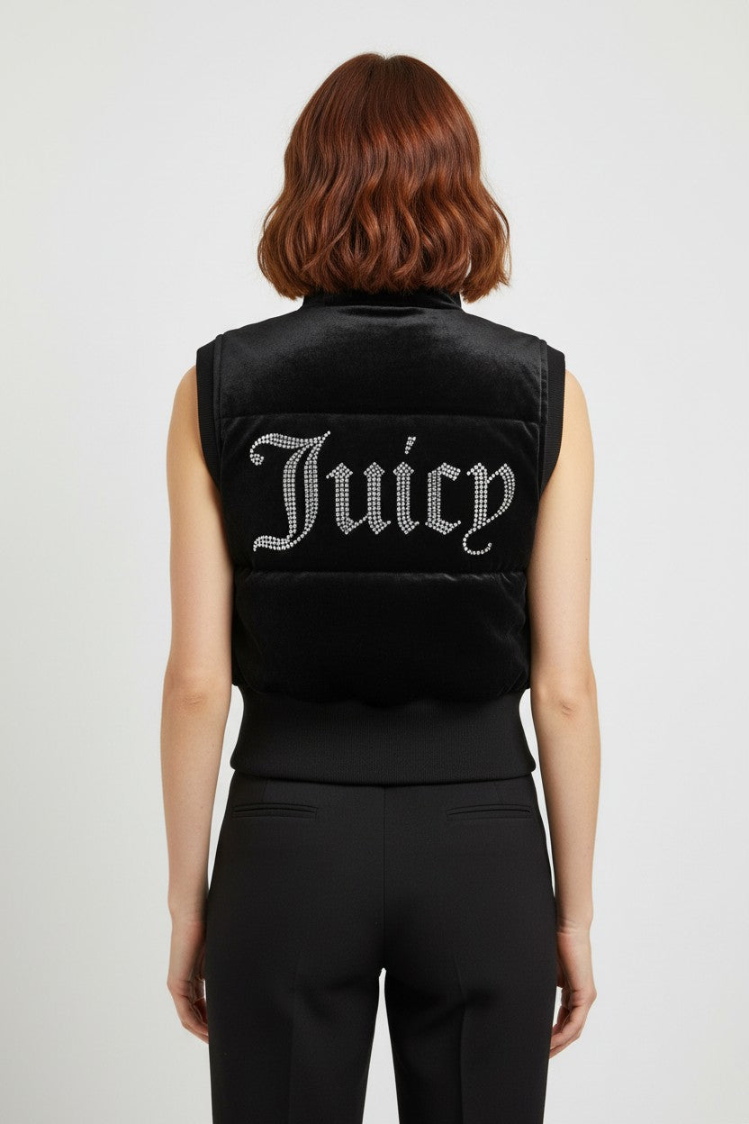 Juicy Couture Damen Outdoor Weste Schwarz Größe S
