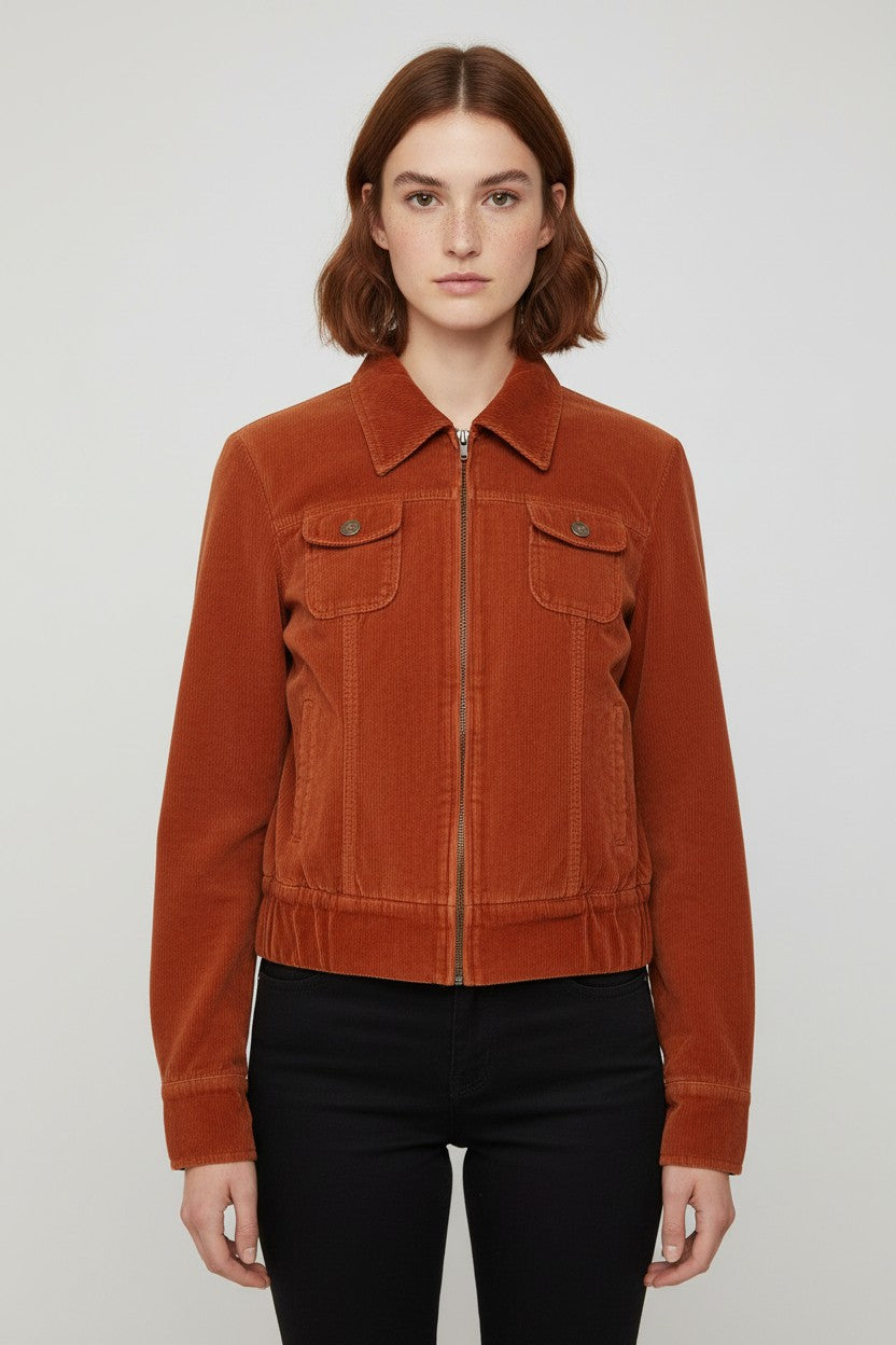 Miss Sixty Damen Samtjacke Orange Größe M
