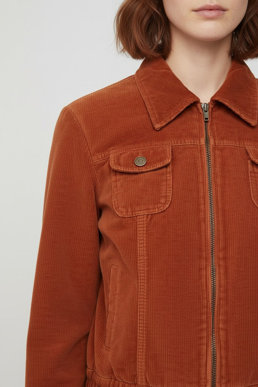 Miss Sixty Damen Samtjacke Orange Größe M