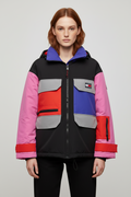 Tommy Hilfiger Damen Skijacke Schwarz Mehrfarbig Größe M