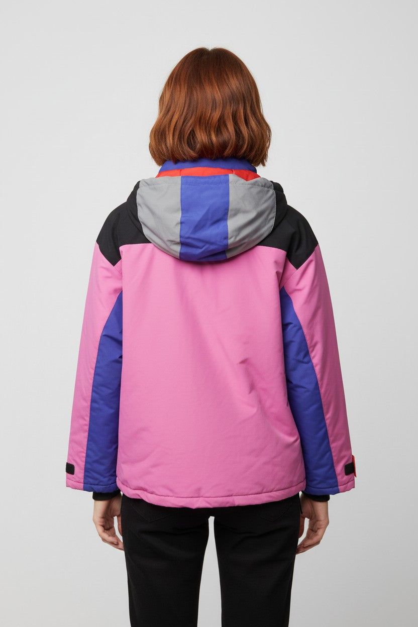 Tommy Hilfiger Damen Skijacke Schwarz Mehrfarbig Größe M