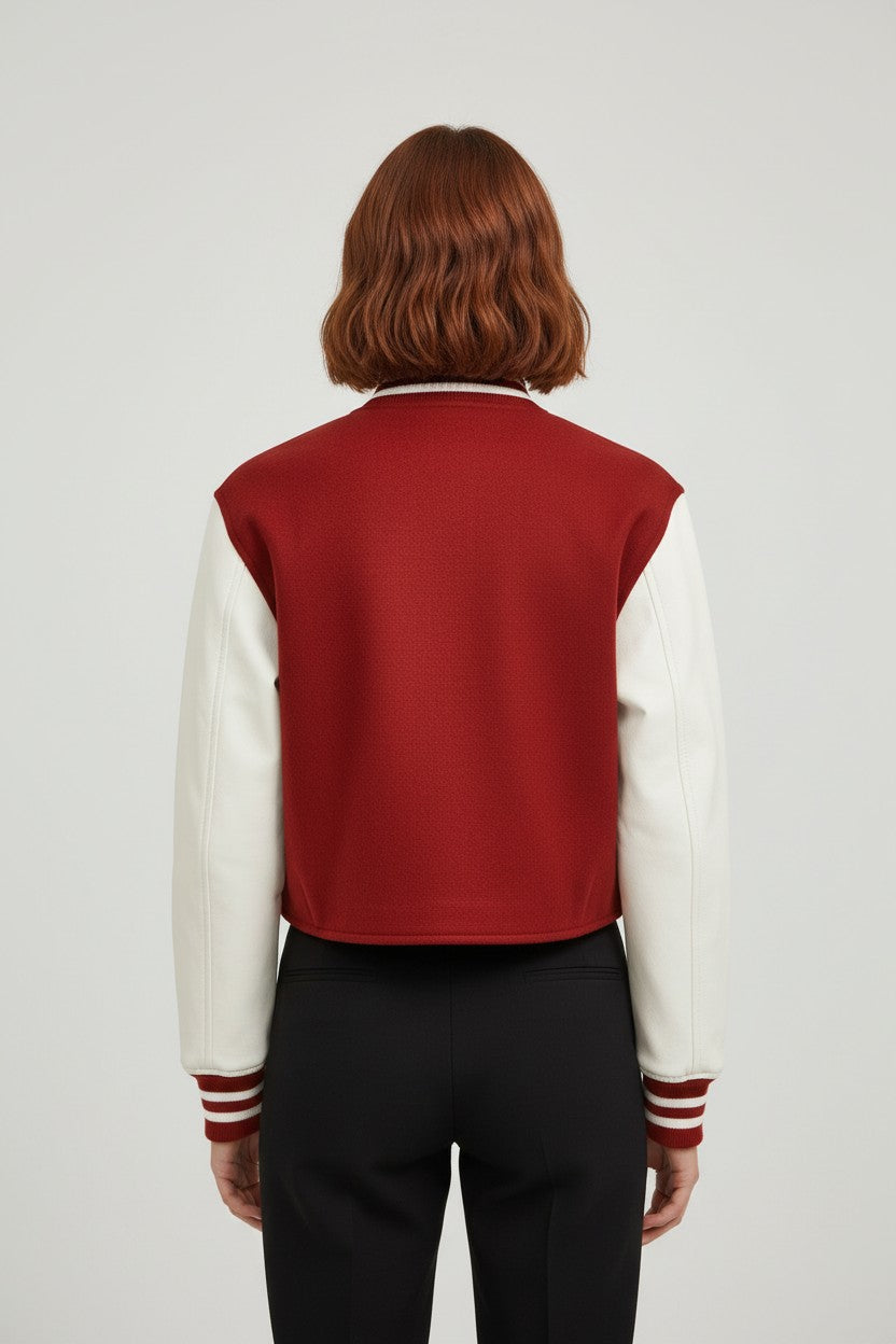 Tommy Hilfiger Jeans Damen Collegejacke Rot Weiß Größe S