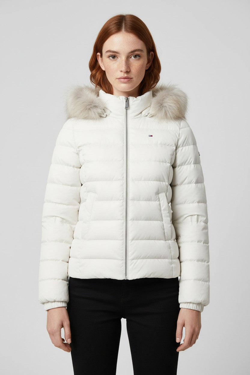 Tommy Hilfiger Jeans Damen Daunenjacke Beige Größe XS