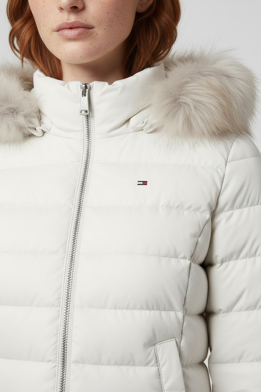 Tommy Hilfiger Jeans Damen Daunenjacke Beige Größe XS