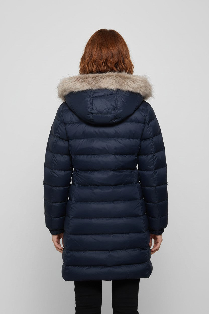 Tommy Hilfiger Jeans Damen Daunenmantel Blau Größe L