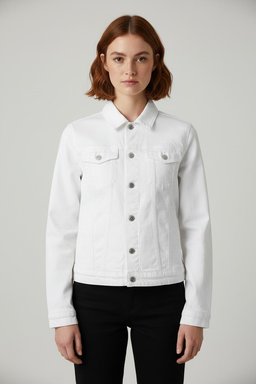 Tommy Hilfiger Jeans Damen Jeansjacke Weiß Größe S