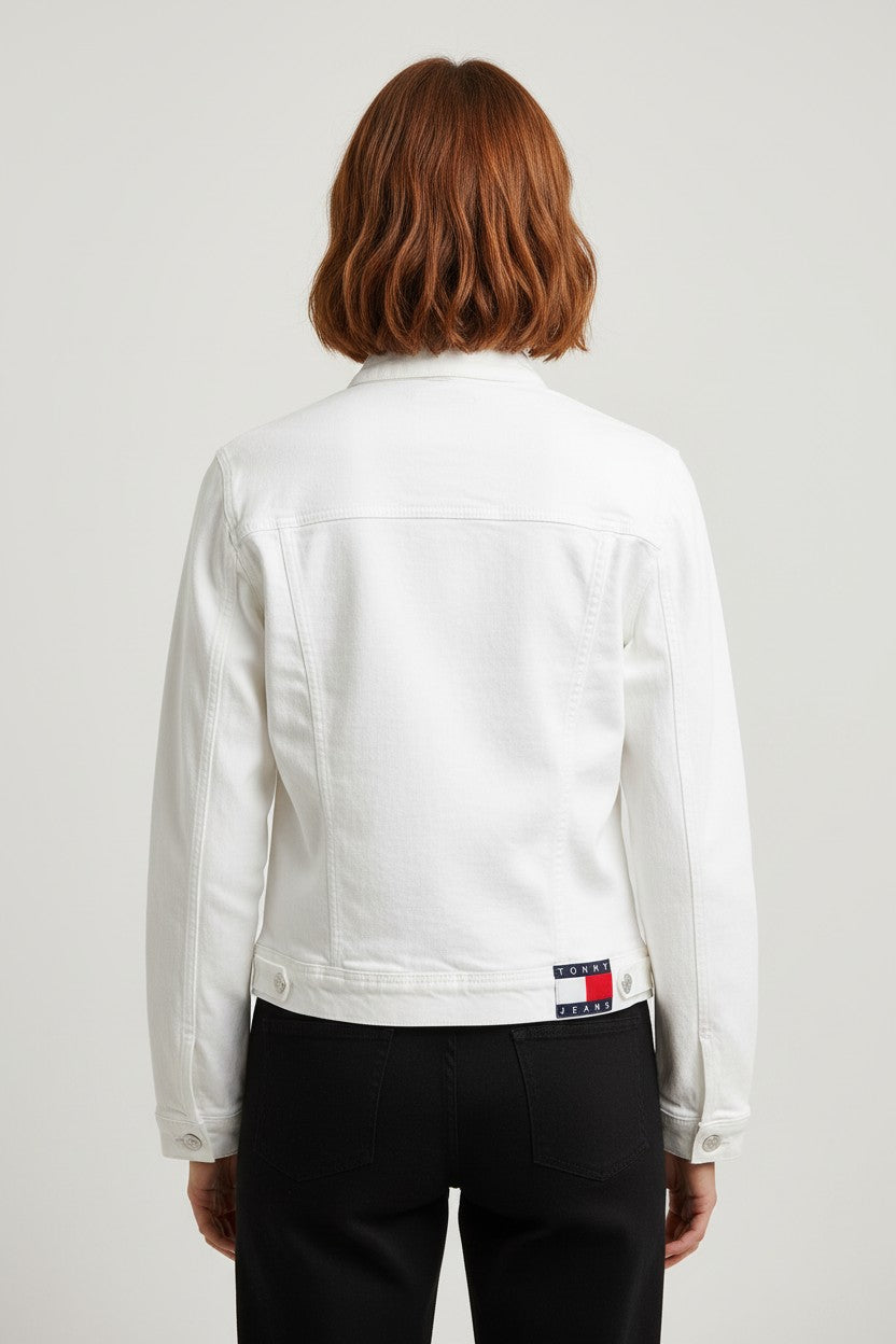 Tommy Hilfiger Jeans Damen Jeansjacke Weiß Größe S