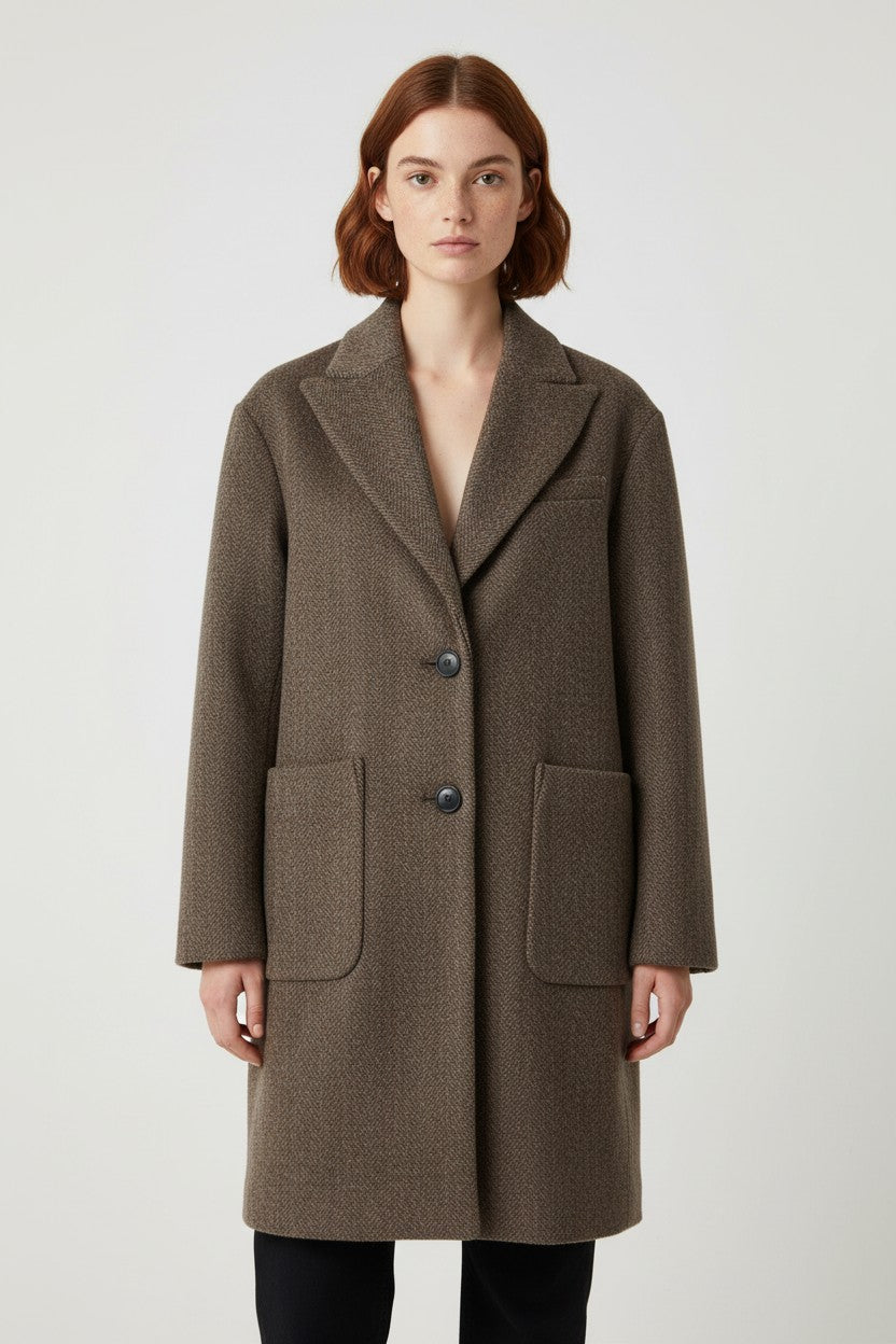 United Colors of Benetton Damen Mantel Braun Größe M